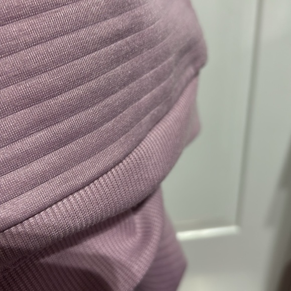 The Sweatshirt Project Ribbed,high loose neck, zipper detail,rib knit cuff/waist - Picture 9 of 9